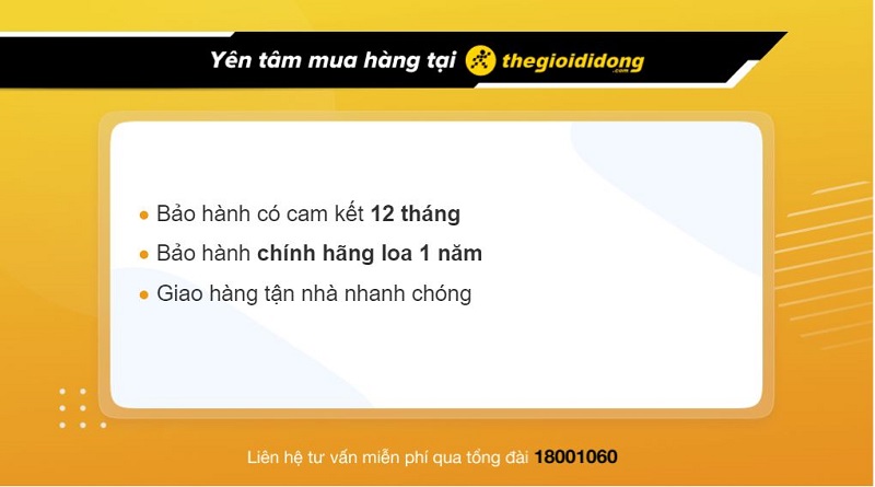 Chế độ bảo hành hấp dẫn khi mua loa máy tính chính hãng LG tại Thế Giới Di Động